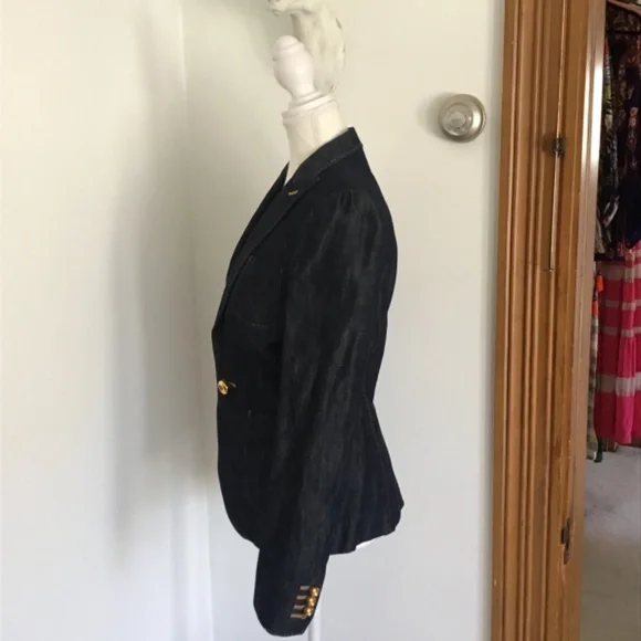 DSquared2 Size 46 Tailored Denim Blazer w Gorgeous contrast stitching - Picture 10 of 10